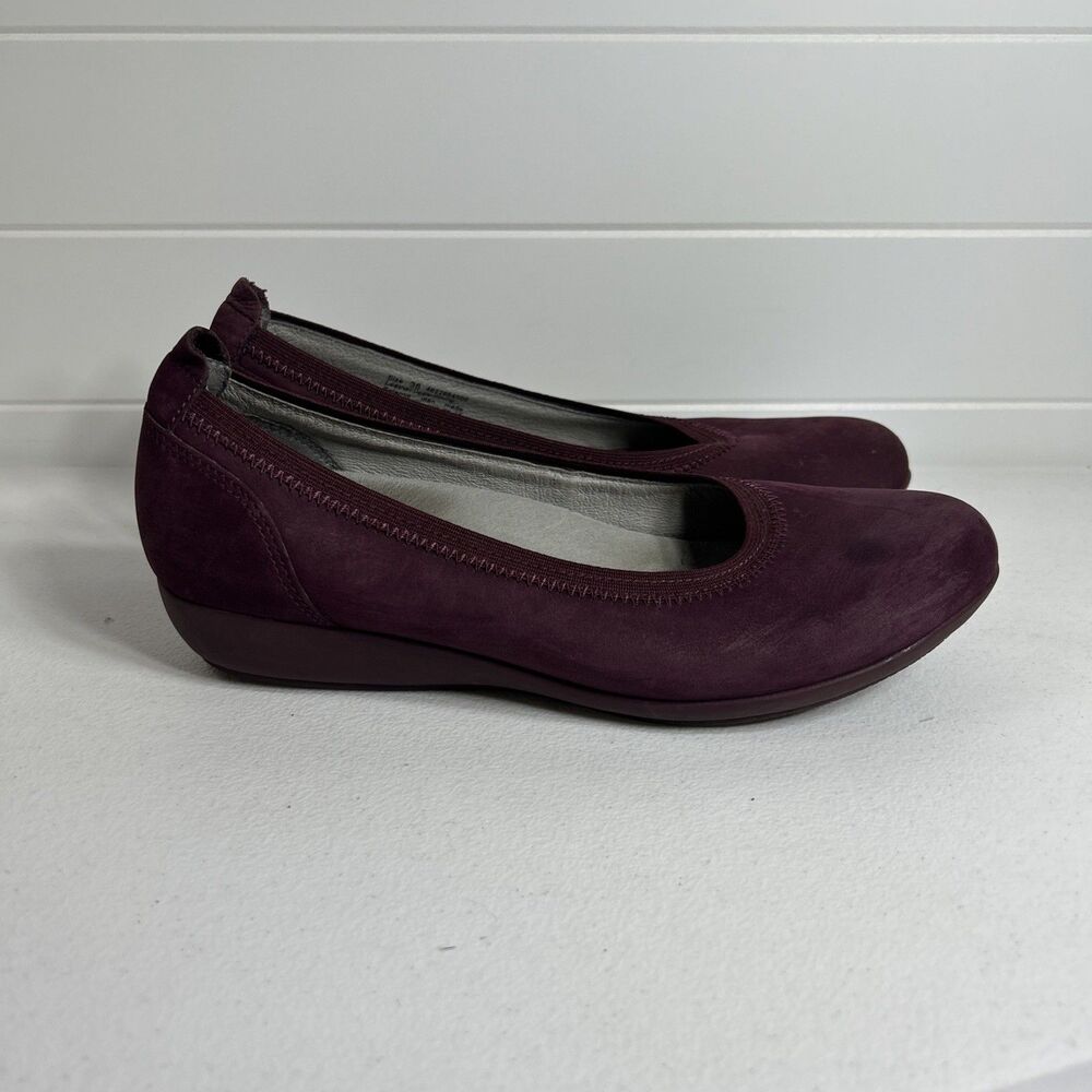 Dansko Shoes Womens Size 38 US 7-7.5 Purple/Plum Ballet Flats Comfort Slip On